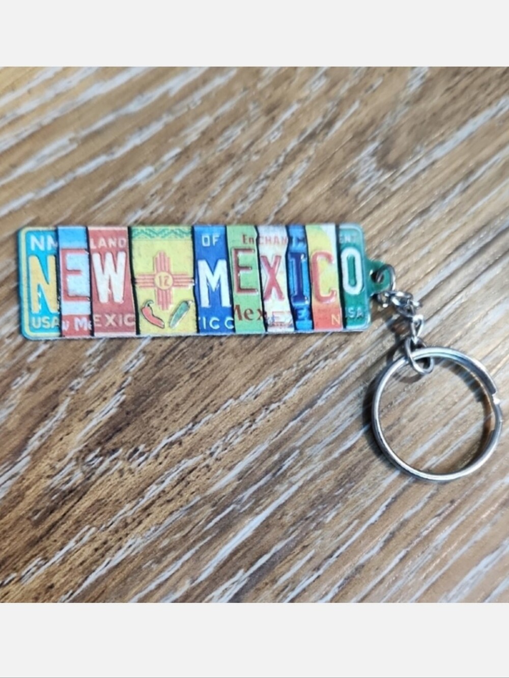 New Mexico Mini License Plate Keychain